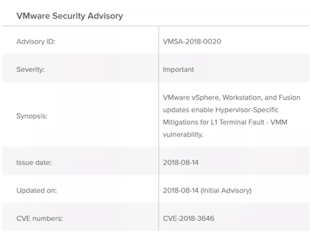 انتشار به‌روزرسانی‌های امنیتی VMware برای چندین آسیب‌پذیری
