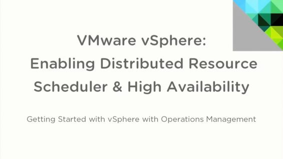 Enable vSphere HA and DRS for VMware vSphere (vSOM)_720 thumbnail