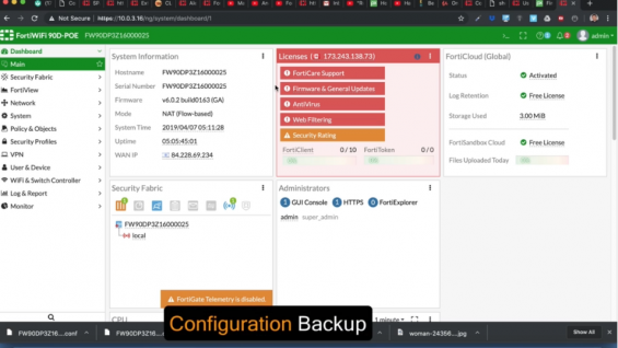 07 – Back Up The Configuration – Fortigate Admin Crash Course-1