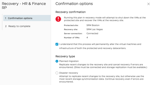 وقوع یک Disaster و الزام یک Failover در Site Recovery Manager 