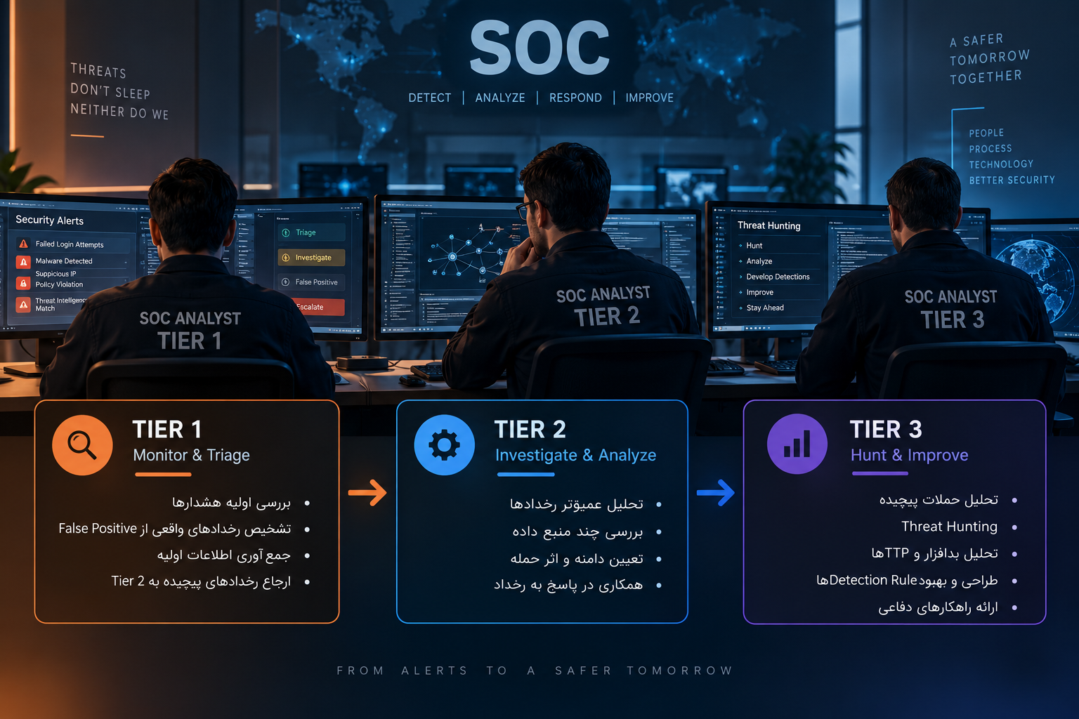 تفاوت Tier 2 ،Tier 1 و Tier 3